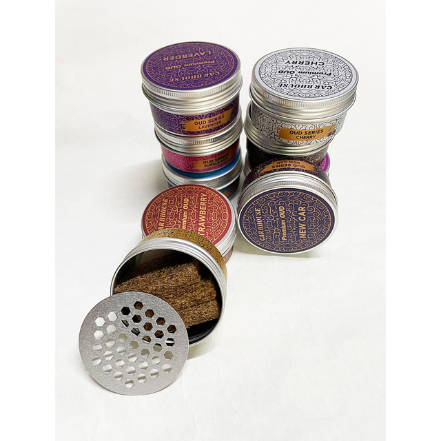 Désodorisants pour voiture, boîtes en bloc de bois haut de gamme, parfum, huiles essentielles de parfum, bois d'agar arabe, élimination des odeurs, Long Las