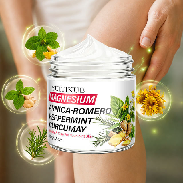 Magnesium Joint Massage Cream Natural Arnica Rosemary Turmeric Peppermint Herbal Nourish Daily Muscle Joint Skin Care 100g