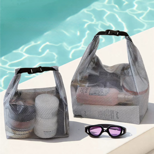 Waterproof Mesh Travel Toiletry Bag Portable Handheld Cosmetic Organizer Large Capacity Makeup Storage Pouch for Trip Bathroom