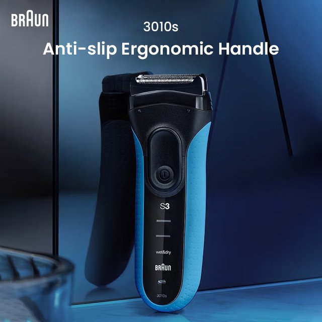 Braun Electric Razor Blue Series 3 Reciprocating Shavers for men Rechargeable Waterproof Wet Dry Shaving Machine for Travel
