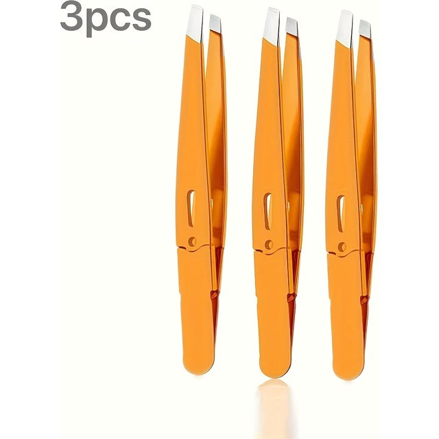 Professional Grade Stainless Steel Precision Facial Hair Removal Tweezers Suitable for Eyebrow Grooming Mustache & Beard
