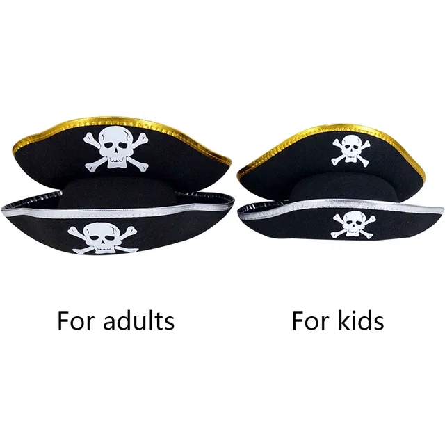 Chapeau de Pirate imprimé crâne pour enfants/adultes, casquette de Costume de Cosplay, mascarade