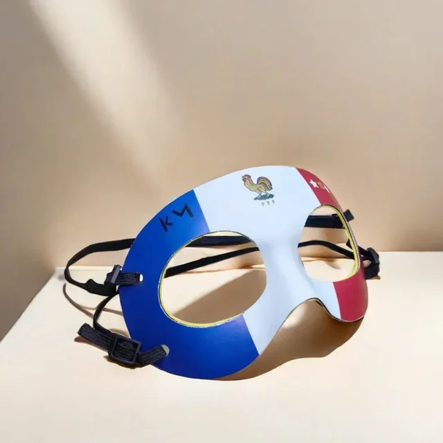 Masque facial Cosplay Mbappe Masque le drapeau français sport protection étoiles de Football avec le