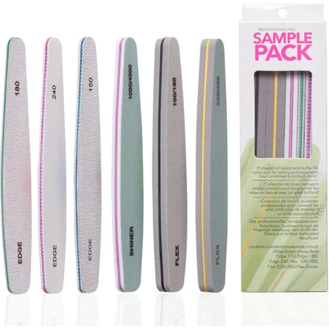 6Pcs/Box Nail Files Buffer Set Professional Sponge Polish Sanding Buffing Polishing File Block Washable Nail Care Manicure Tools