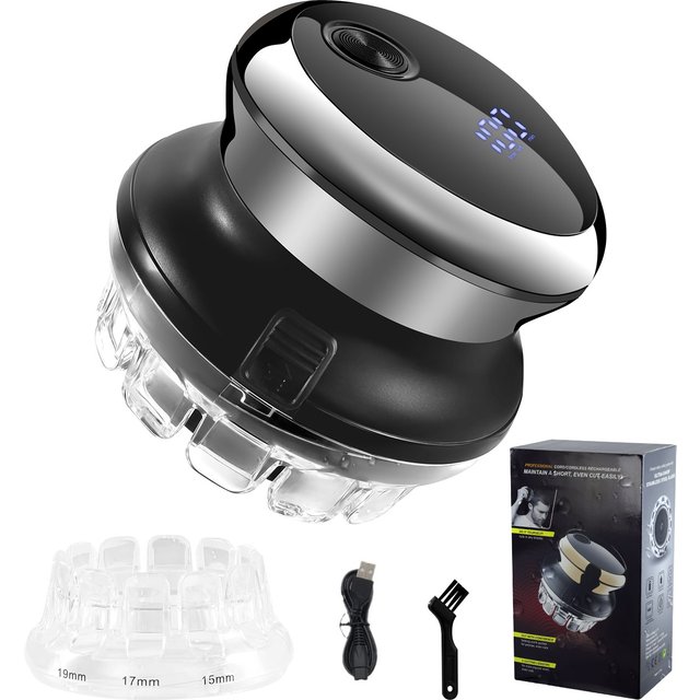 UFO Electric Even Cut Rotary Hair Trimmer Men‘s Washable Rechargeable Hair Push Clipper Self-Haircut Shortcut Kit For Self Care