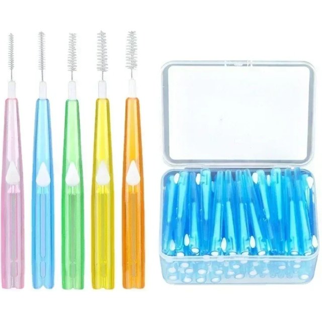 30pcs Retractable Interdental Brushes Deep Cleaning Compact Gentle on Gums Multiple Sizes Cleaning Brush Oral Care Orthodontics