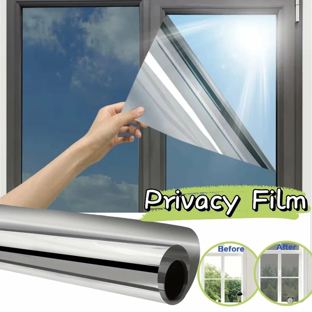 Sunscreen And Heat Insulation Window Film Window Glass Sticker Privacy Protection Film Heat Insulation Film One-Way Vision Film.