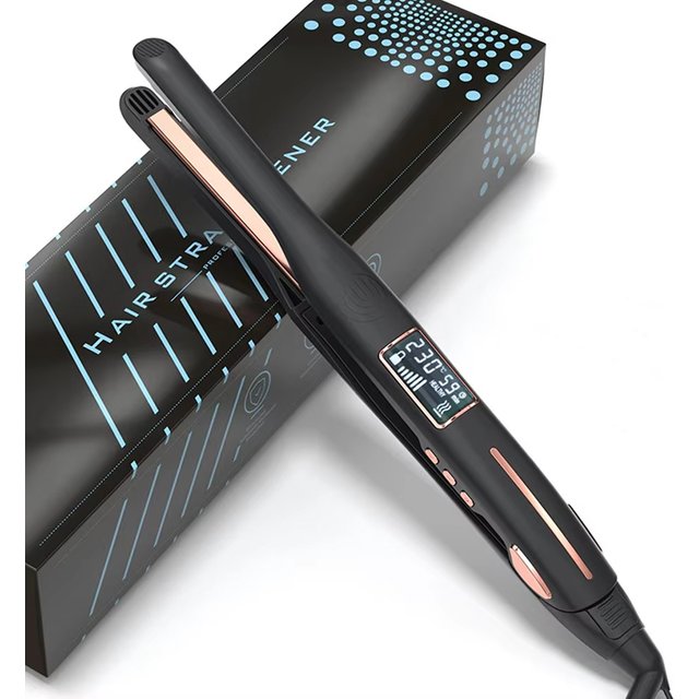 Mini Hair Straightener Curler Titanium Thin Plate Pencil Flat Iron For Short Hair Beard Pixie Cut Salon Styling Tool 100-240V