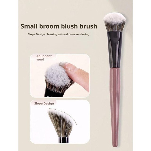 Professional Makeup Brush 1/2PCS, Angled Powder Brush for Flawless Makeup Application,Premium Synthetic Foundation & Blush Brush