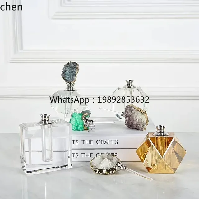 Flacon de parfum en verre cristal transparent 7BGZlight, luxe créatif, pour commode, salon, chambre, bureau, artisanat.