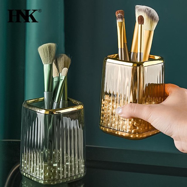 Luxury Makeup Organizers Desktop Cosmetic Brush Storage Box Office Pen Case Make Up Brushes Organizer Lipstick Sundries Holder