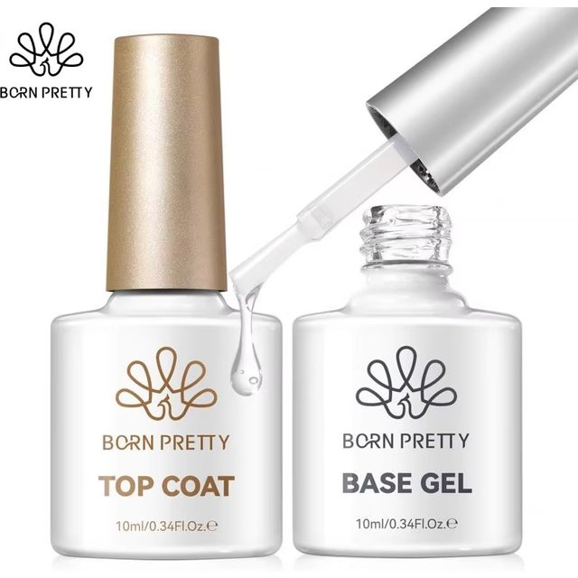 BORN PRETTY Super Top Coat and Base Gel Nail Polish for Gel Polish Semi-permanent Varnish Rubber Top Coat 10ml Nail Supplies