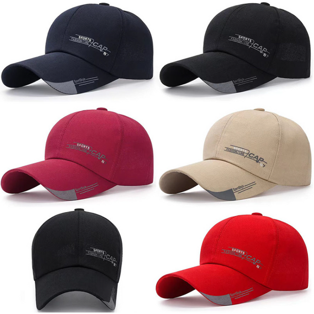Unisex Baseball Caps Simple Design Extended Brim Snapback Caps for men Women Outdoor Sunscreen Sports Men's Caps FashionCanvas
