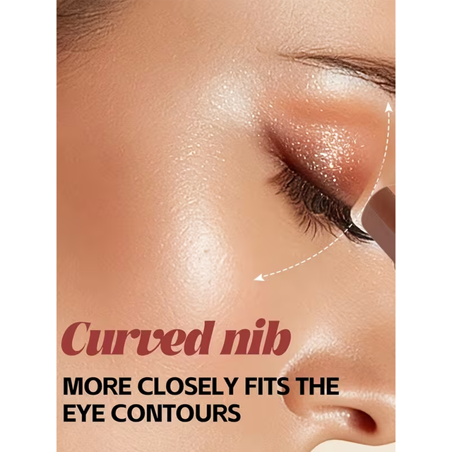 3-in-1 Eyeshadow Stick Lazy Tricolor Gradient Shimmer Eyeshadow High Gloss Quick Application Smudge-Proof Waterproof Cosmetics