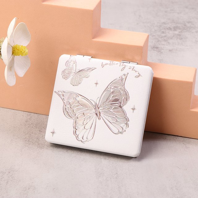 2-Face HD Mini Double Sided Pocket Cosmetic Mirror Student Butterfly Folding Portable Handheld Makeup Mirror New