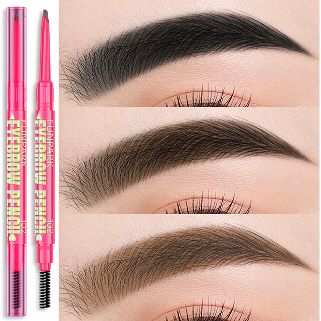 5 Colors With Brush Double Head Eyebrow Pencil 1PC Waterproof Smooth Eyebrow Stick Sweat-proof Eye Korean Makeup Gifts Cosmetic