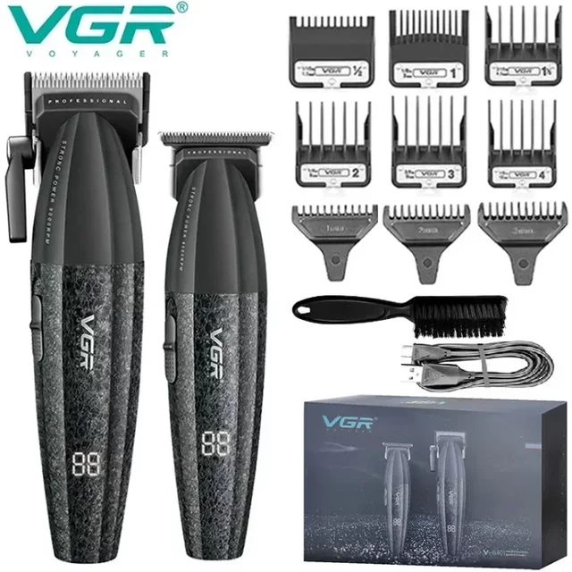 VGR Professional Combo Hair Trimmer Barber Hair Clipper Rechargeable Hair Cutting Beard Electric Haircut Machine for men V-640