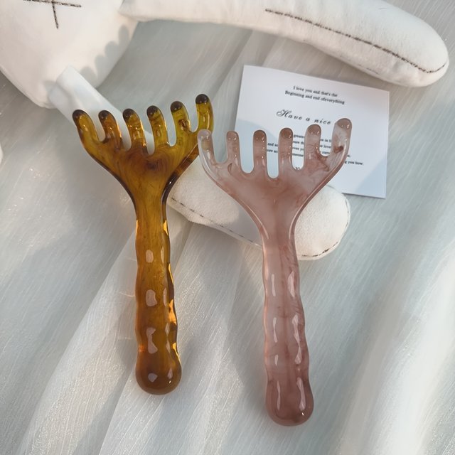 6Claw Resin Head Massager Meridian Scalp Massage Comb for Relaxation Stress Relief Durable Comfortable All-Season Hair Care Tool