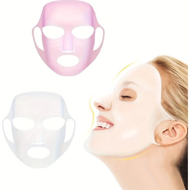 Silicone Mask Cover, Ear-mounted Fixed Mask To Moisturize and Absorb Essence, Reusable Facial Care Tool