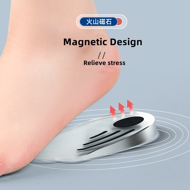 O/X Leg Type Valgus Varus Correction Plantar Fasciitis Gel Insole Magnet Massage Foot Care Silicone Orthopedic Insoles for Feet