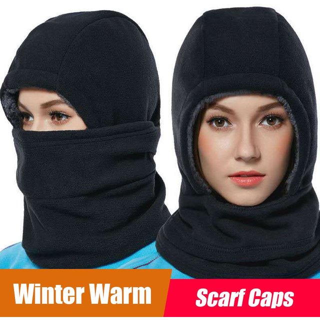 Chapeau polaire chaud d'extérieur pour hommes et femmes, masque facial coupe-vent, chauffe-cou,
