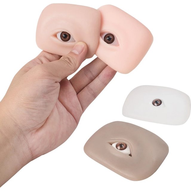 1pcs Microblading 5D Textured Bionic Silicone Tattoo Eyebrow And Eye Module Stereoscopic Eye Makeup Training Practice Skin
