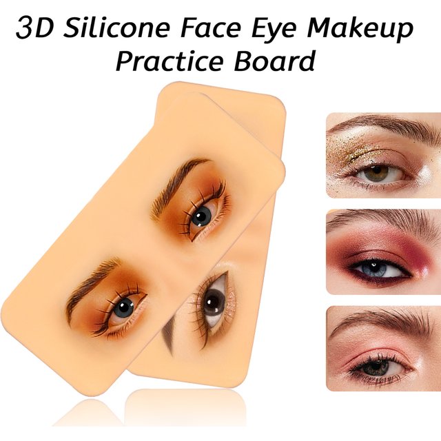 Premium 5D Silicone Eyebrow Tattoo Practice Training Skin Pad for Eye Permanent Makeup Board Beauty Academy Cosmetic Synthetic