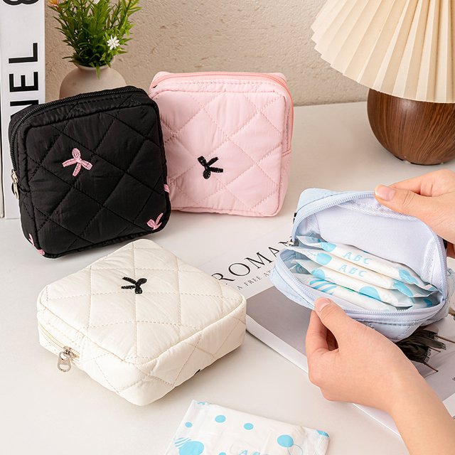 Portable Waterproof Storage Bag Women Girl Tampon Storage Bag Cosmetic Bag Organizer Bag Pad Pouch Napkin Tampon Holder Cute Bag