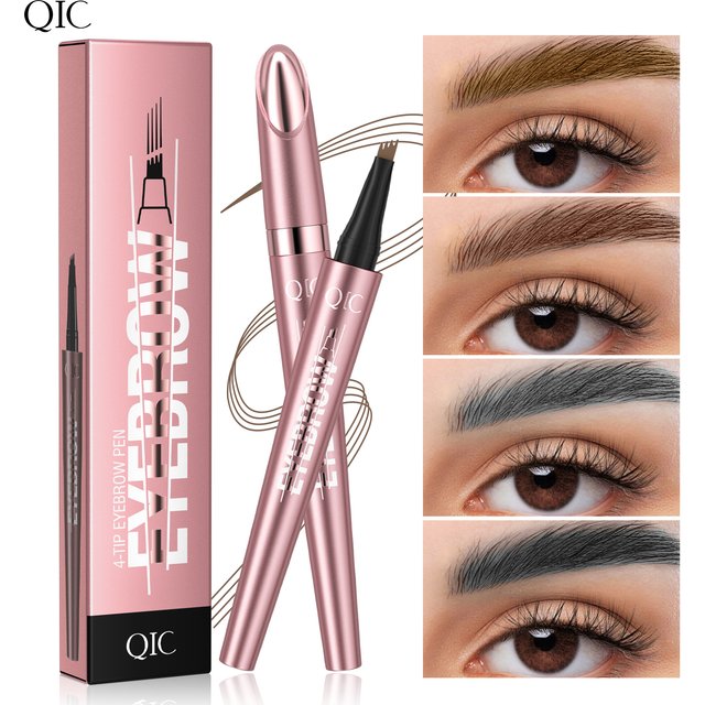 Four Claw Liquid Eyebrow Pen Waterproof Sweatproof Long Lasting 3D Wild Brow Microblading Makeup for Beginners