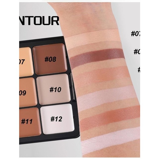 12-color Blusher Concealer Palette Matte Finish Multi-purpose Makeup Palette Contour Shadow Long-lasting Face Blush Palette