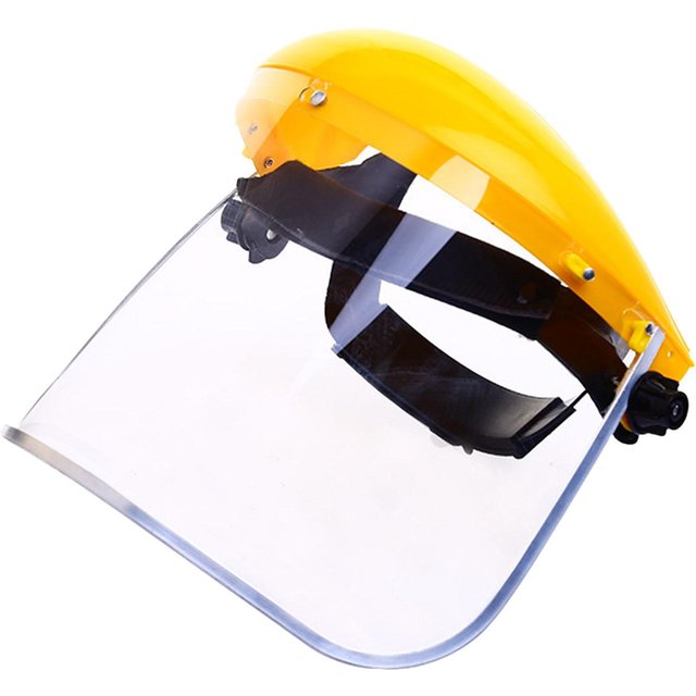 Visière de protection universelle en PVC pour coupe de jardin, bouclier facial de remplacement bricolage, support rapide pour casques de sécurité à bord complet, accessoire de protection contre