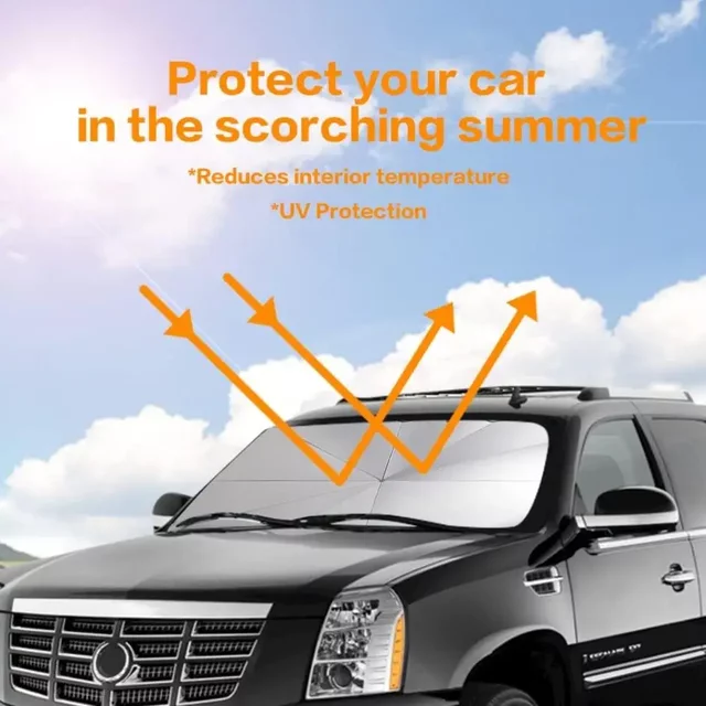 Car Parasol Inside The Front Windshield Sunscreen Sunshade Artifact Car Sunscreen Insulation Sunshade Portable Storage