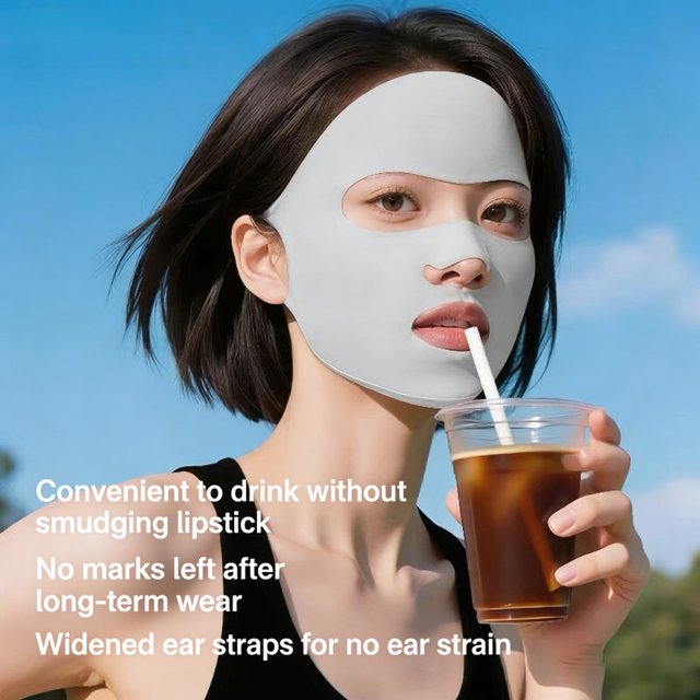 Full Face UPF50+ Summer Sunscreen Mask Unisex Ice Silk UV Protection Breathable Cycling Ice Silk Mask