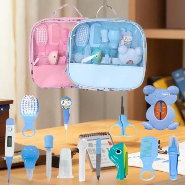 13pcs Comb Grooming Baby Care Kit Baby Portable Tool Grooming Nail Care Set