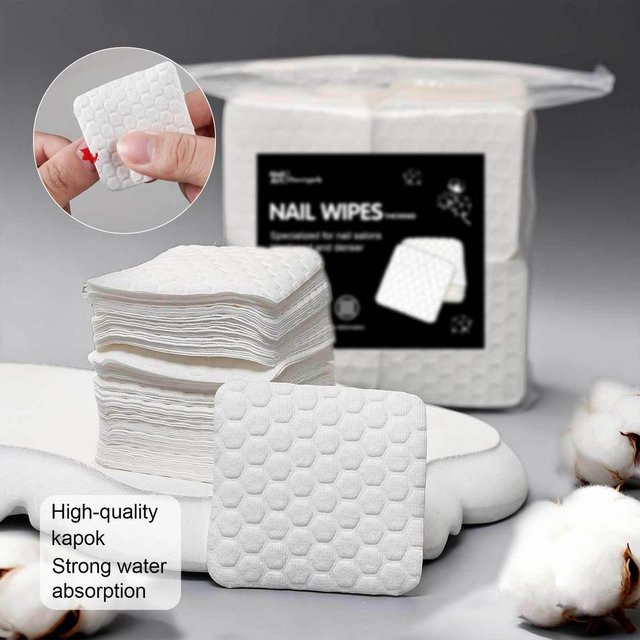 200/500pcs Nail Cleaning Pads Clean Fiber For Manicure Pedicure Wipes Cleaner Paper Pads for Removing Nail Polish and Cleansing