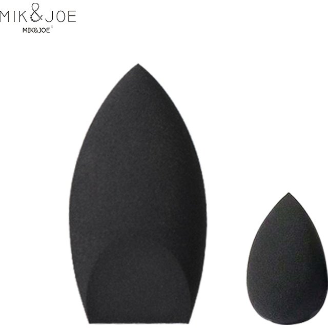 2pcs Black Beauty Sponge Egg - Latex-Free, Reusable Makeup Blender for Flawless Foundation, Contour & Highlight
