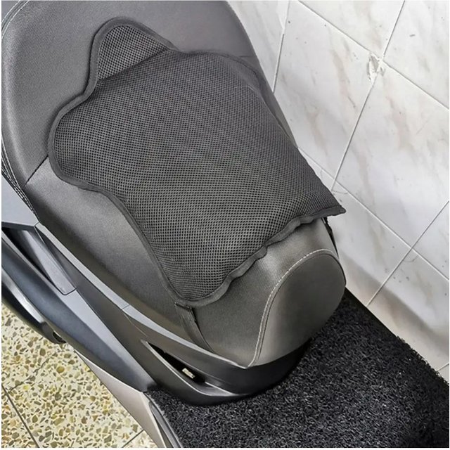 Motorcycle Gel Seat Cushion Breathable Heat Insulation Air Pad Cover Anti Slip Sunscreen Seat Cover Shock Absorption Four Season
