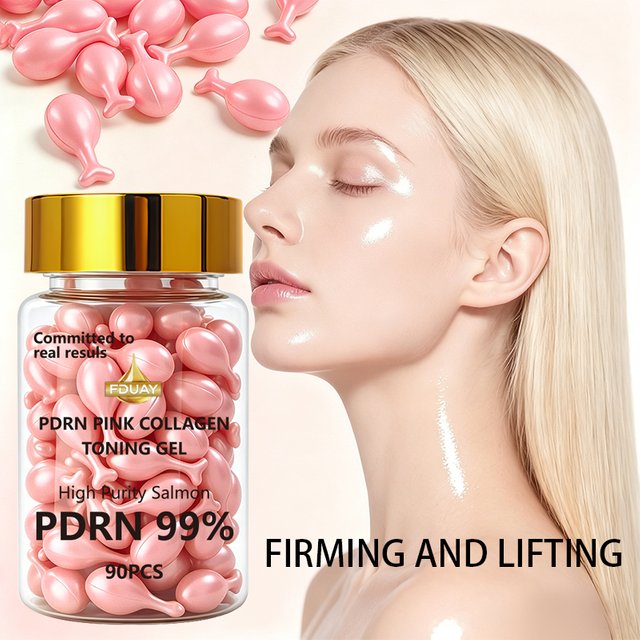 Pink Collagen Capsules 99% High-Purity Salmon Deep Skin Nourishment Brightens Dullness Boosts Elasticity Beauty and Skincare