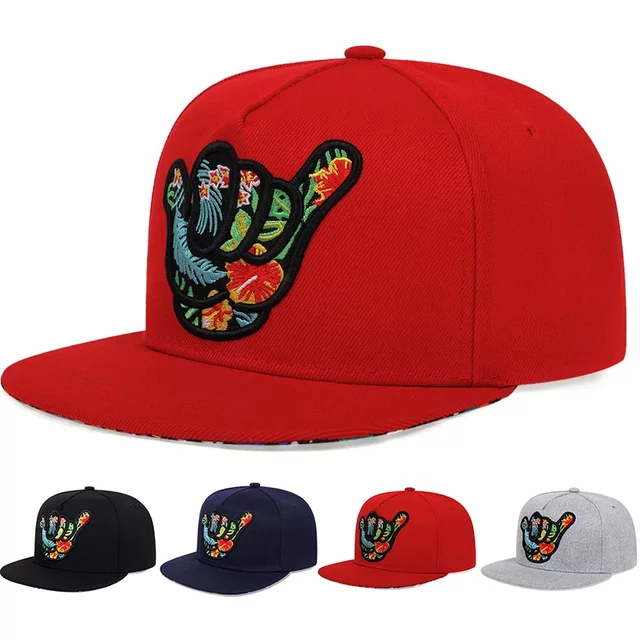 Unisex Fingers 666 Embroidery Hip-hop Hats Spring Autumn Outdoor Adjustable Casual Baseball Caps Sunscreen Hat