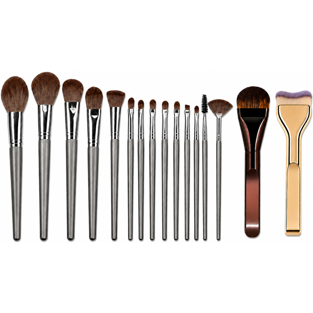 16PCS Makeup Brushes Set Soft Fluffy Professional Cosmetic Brushes for Foundation Powder Eyeshadow Blending, Complete Beauty