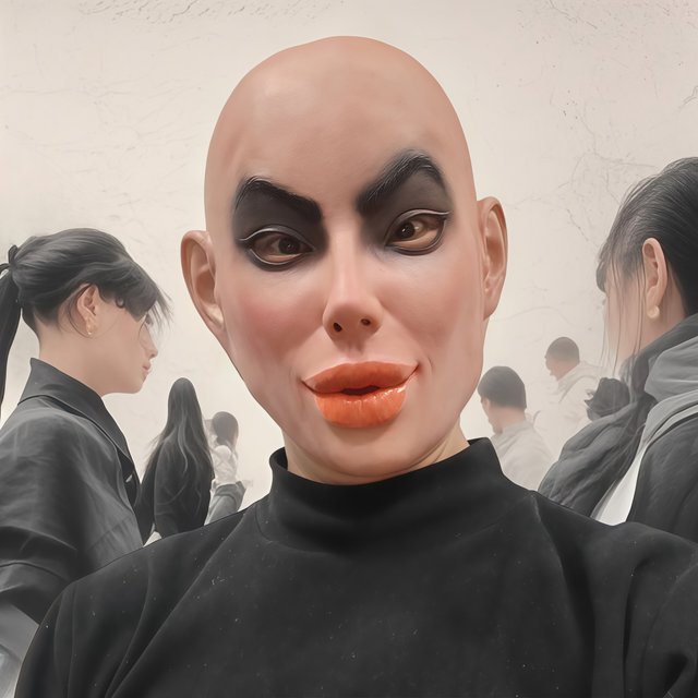 Masque facial de célébrité Sexy, masques en Latex pour visage humain, déguisement réaliste pour fille laid, accessoire de fête à thème, conception de tête avec tête chauve