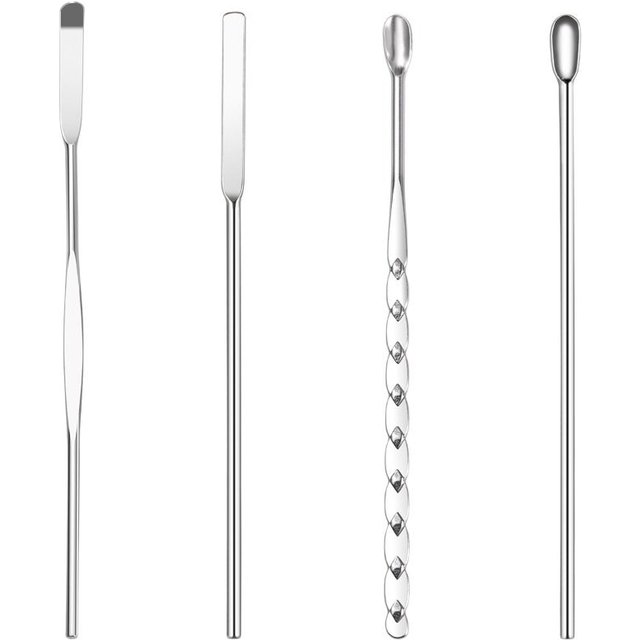 Stainless Steel Mixing Spatula Color Mixing Pigment Mixing Tool Spatula Rod Makeup Paints Blending Metal Stirring Sticks