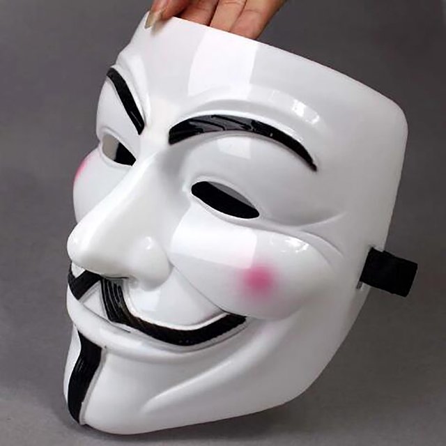 Décoration Halloween masque pirates masque blanc V pour Vendetta Halloween masque facial Costume