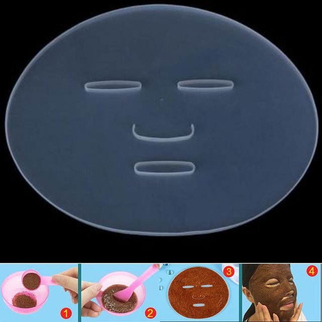 New Silicone Facial Mask Mold Masks Making Tool Transparent Clear Mask Mould Tray Reuseable DIY Facial Mask Plate