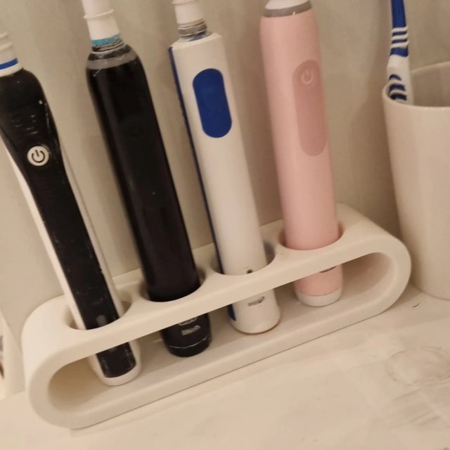 Electric Toothbrush Holder - Can Hold 4 Electric Toothbrushes, Storage Tools, Bathroom Storage Item, Keeps Bathroom Tidy