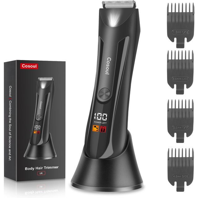 Cosoul Body Hair Trimmer for men Ball Trimmer Pubic Hair Shaver Intimate Area Hair Removal Bikini Trimmer Women Groin Trimmer