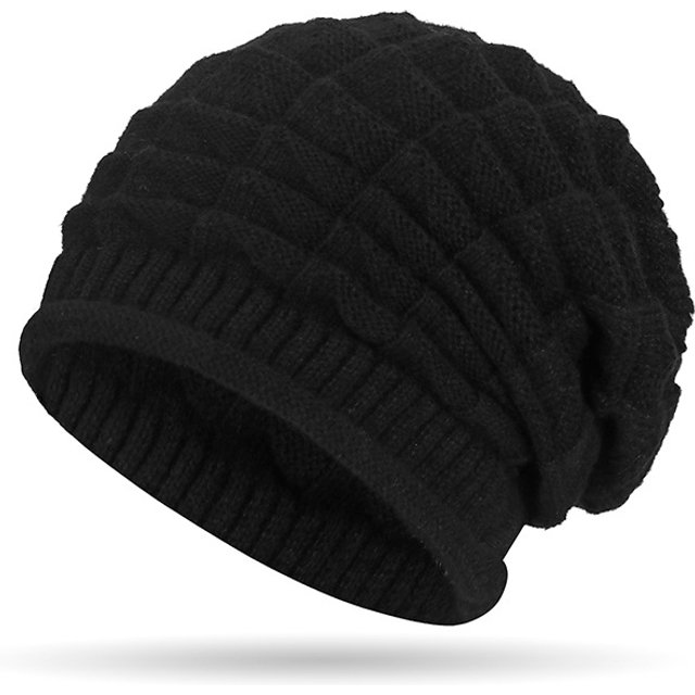 Women's Beanie Hat Fashionable Chunky Slouch Cap with Elastic Ear Warmers Hand Washable Lightweight For Autumn