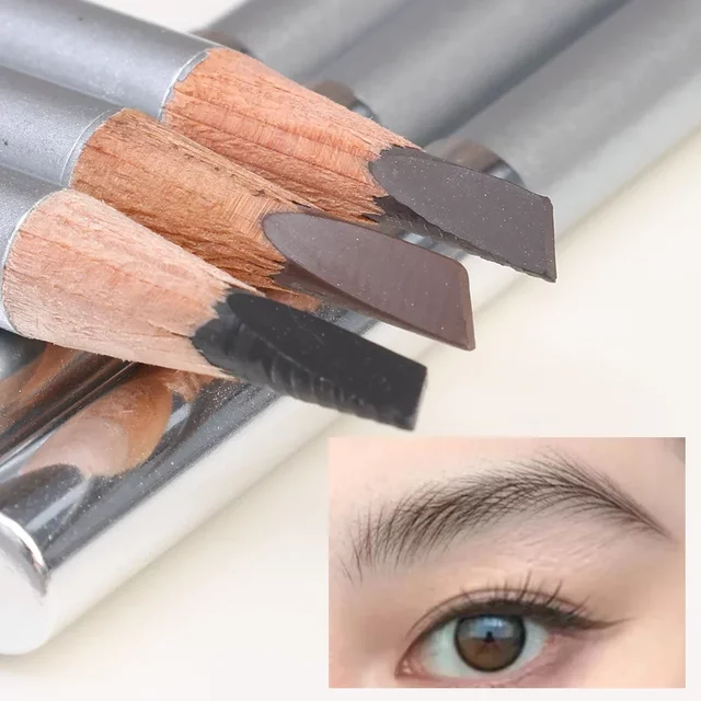 Microblading Eyebrow Pen Makeup Waterproof Lasting Matte Black Brown Non-Smudged Eye Brow Pencil Tint Korean Make Up Cosmetics