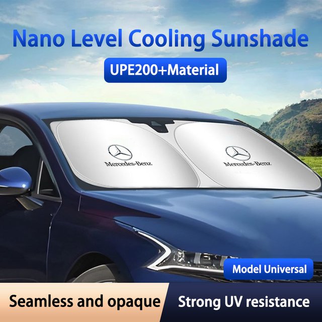 Thicken UV Resistance Car Sun Visor Sunshade Front Glass Sunscreen For Mercedes Benz W203 W204 W205 W176 W16 W177 W247 Accessory