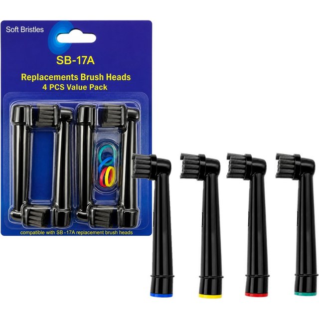 4Pcs Replacement Electric Toothbrush Heads Compatible with Oral B Bamboo Charcoal PBT Bristles Brush Head Oral Care Accessories